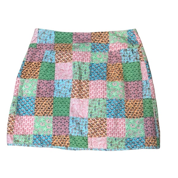 Vineyard Vines 10th Anniversary Limited Edition Patchwork Skirt Sz 2 Nautical - Picture 4 of 9